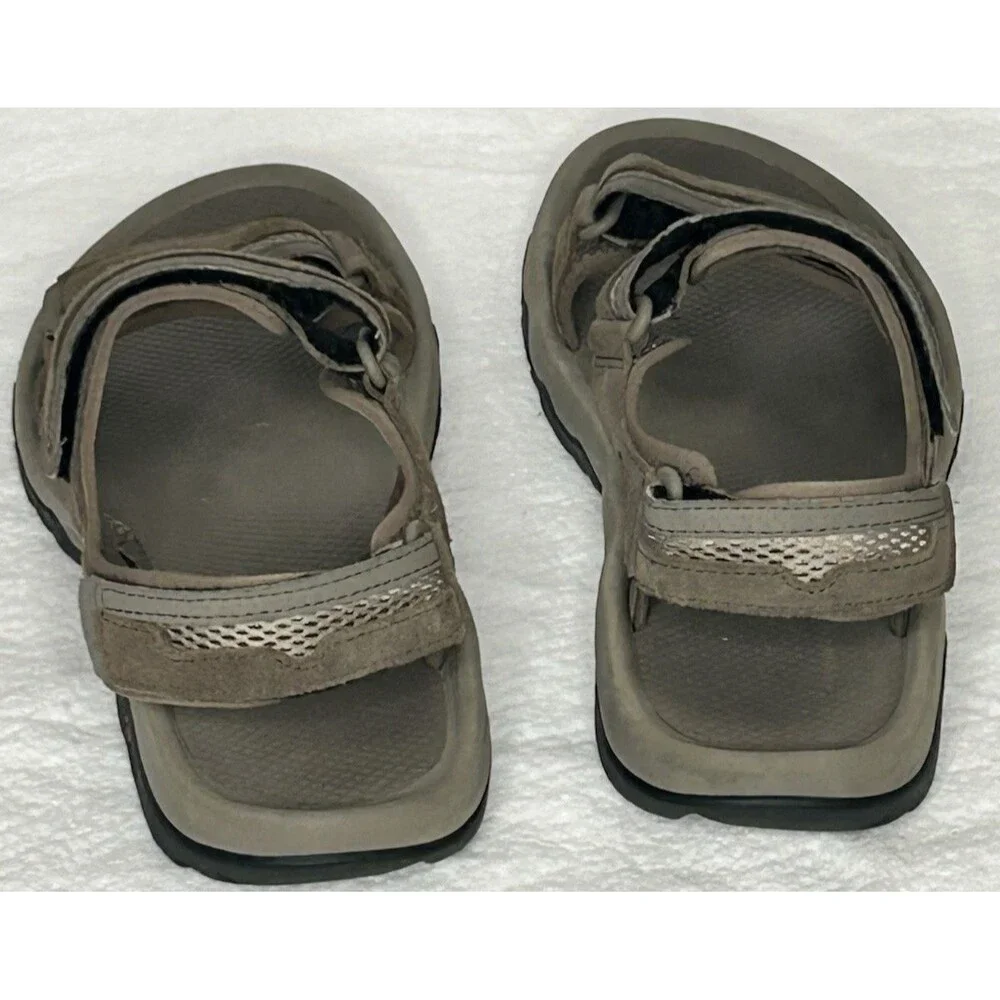 Teva Hudson Bungee Cord Sandals Men's Size 10 Brown Suede Hiking Strappy 1002433